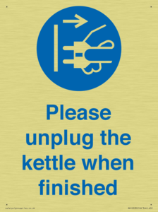 Please unplug the kettle when finished